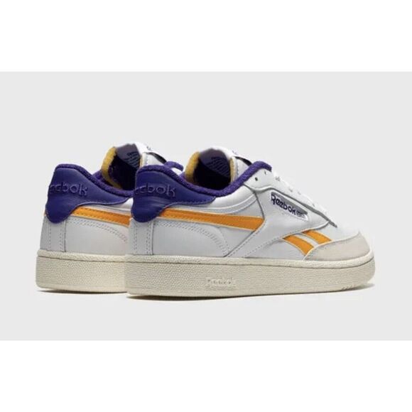 Reebok Club C Revenge Lakers Men Sz 7-8.5 Casual Retro Shoe White Sneaker - Picture 4 of 12